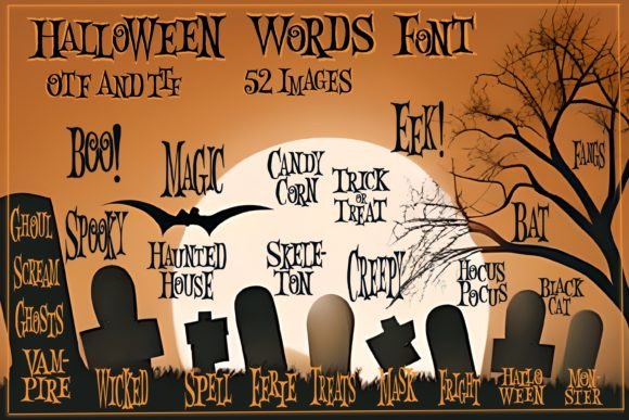 Halloween Words: A Spooky Display Font for Bold Branding