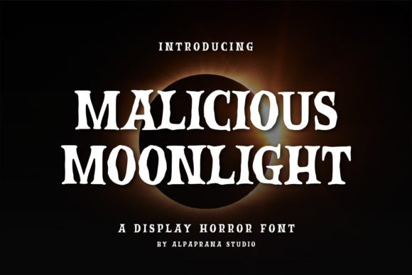Malicious Moonlight: A Stunning Display Typeface for Modern Horror Branding