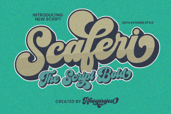 Scaferi: The Retro Script Display Font for Handmade Creators