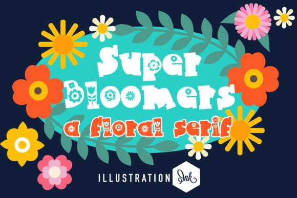 Super Bloomers: A Whimsical Display Typeface for Floral Branding